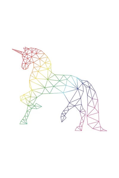 Unicorns: Rainbow Unicorn by Nouveau Prints