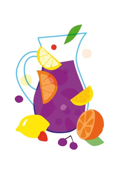 Pop Art Kitchen: Spanish Red Wine - Sangria by Nouveau Prints