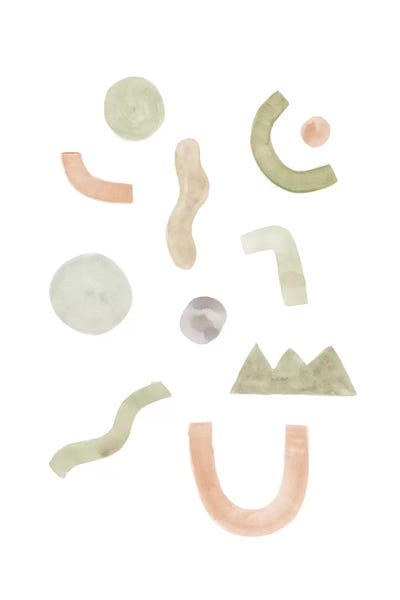 The Cut Outs Collection: Watercolor Abstract Composition V by Nouveau Prints