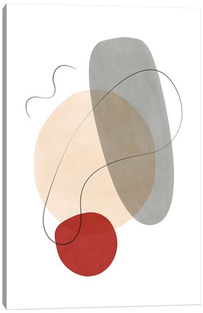 Abstract Composition With Lines VII Canvas Art Print - Art for Tweens