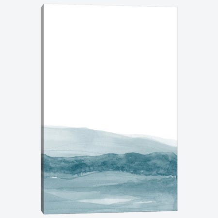 Watercolor Landscape I Teal Blue Canvas Print #NUV81} by Nouveau Prints Canvas Print