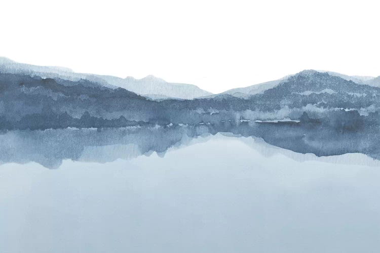 Watercolor Landscape III Shades Of Blue by Nouveau Prints wall art