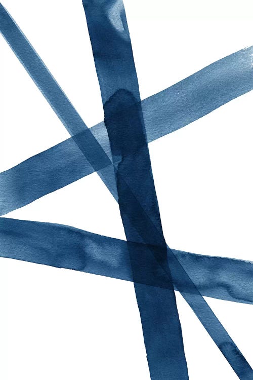 Watercolor Lines II Blue