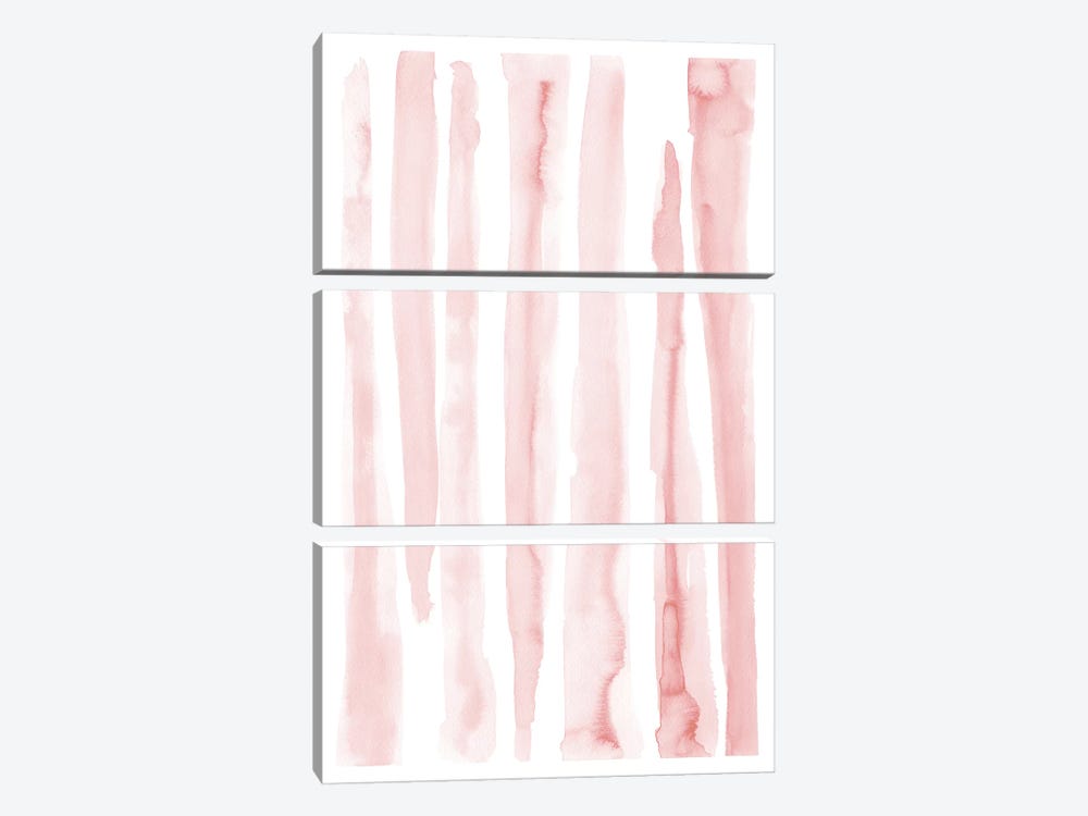 Watercolor Lines Soft Pink by Nouveau Prints 3-piece Canvas Wall Art