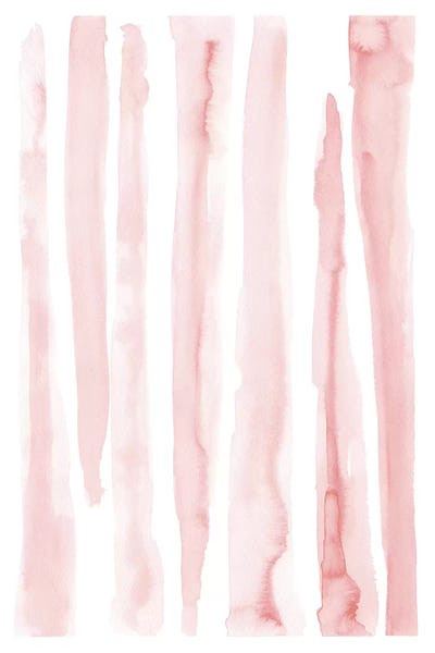 Stripes: Watercolor Lines Soft Pink by Nouveau Prints
