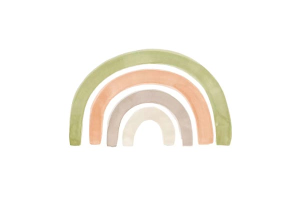 Sky: Watercolor Rainbow I by Nouveau Prints