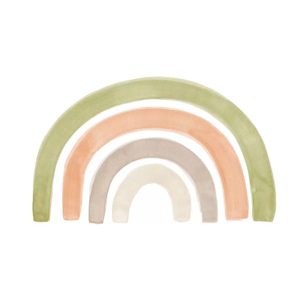 Sky: Watercolor Rainbow I - Square by Nouveau Prints