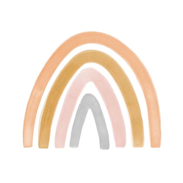 Uniqueness: Watercolor Rainbow II - Square by Nouveau Prints