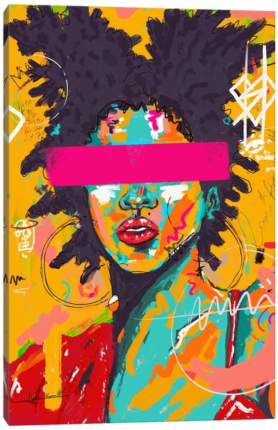 Lady Basquiat Canvas Art Print - Neo-expressionism