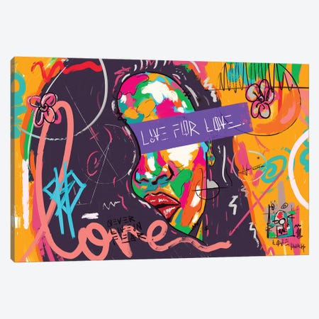 Live For Love Og Canvas Print #NUW21} by NUWARHOL™ Canvas Wall Art