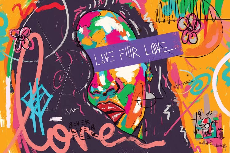 Live For Love Og by NUWARHOL™ wall art