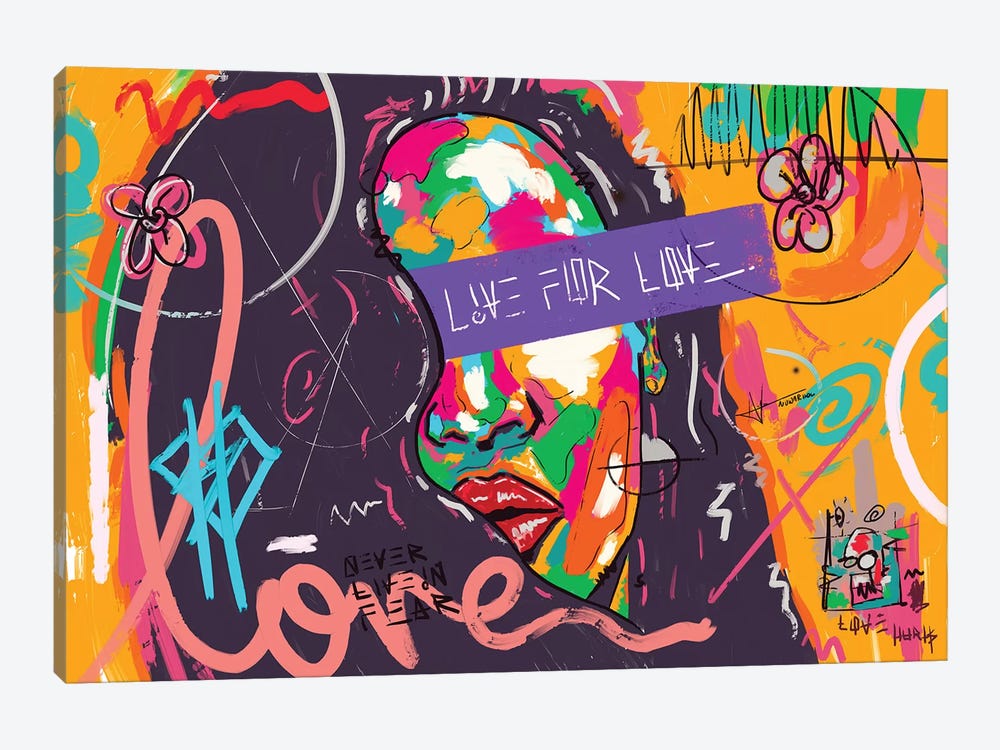 Live For Love Og by NUWARHOL™ 1-piece Canvas Wall Art