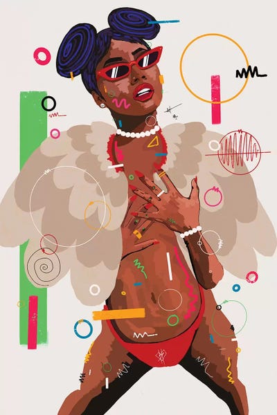 Birds Have Wings by NUWARHOL™ canvas print