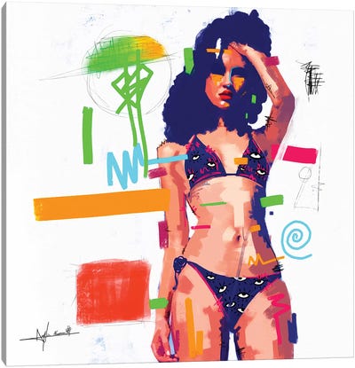 Summer Heat Wave Canvas Art Print - Women's Swimsuit & Bikini Art