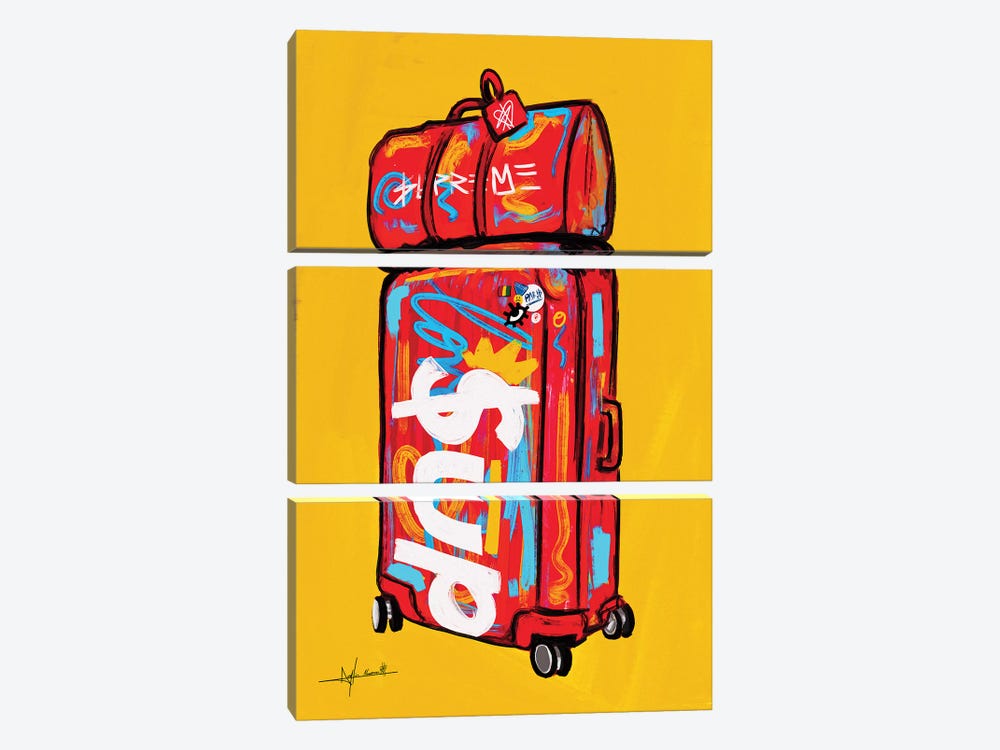 Supreme Luggage I by NUWARHOL™ 3-piece Canvas Art Print