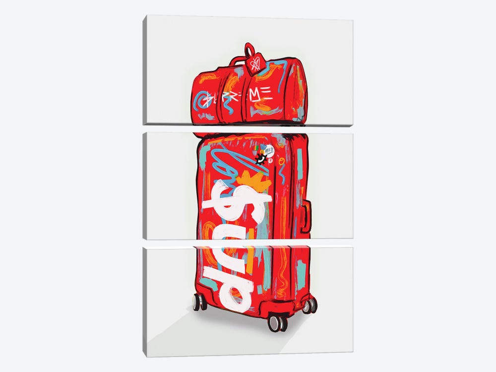 Supreme Luggage II by NUWARHOL™ 3-piece Canvas Art