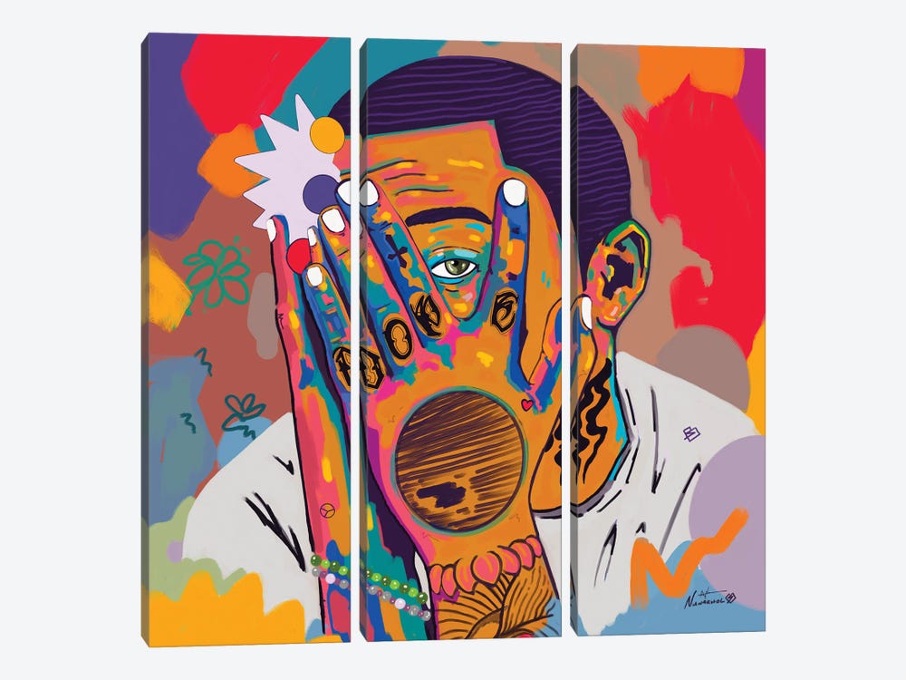 Mac Miller by NUWARHOL™ 3-piece Canvas Wall Art