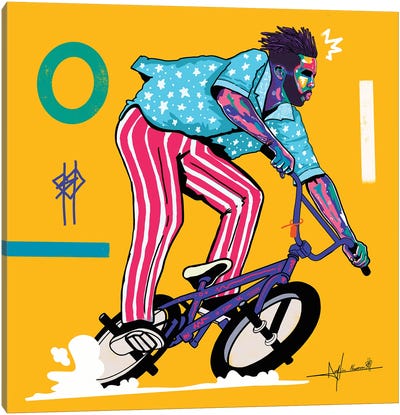 Bmx City Canvas Art Print - Cycling Art