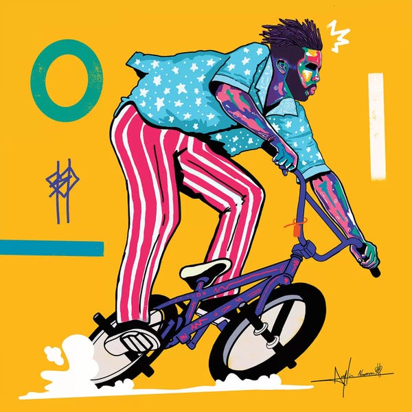 Kids Sports Art: Bmx City by NUWARHOL™
