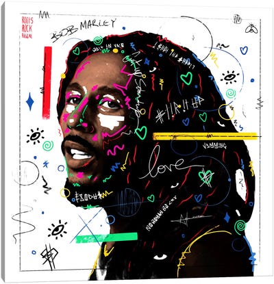 Bob Marley Canvas Art Print - NUWARHOL™