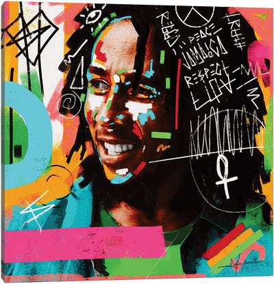 Bob Peace Canvas Art Print - Bob Marley