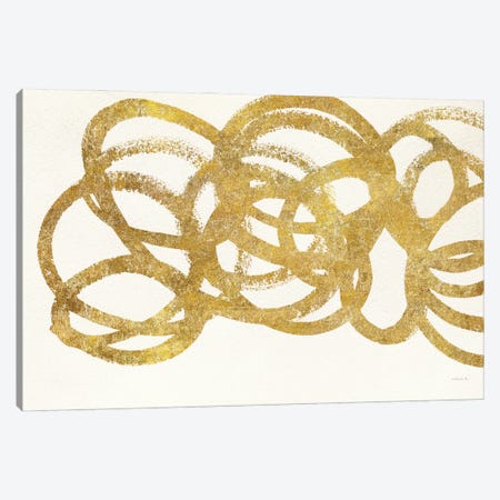 Swirling Element I Crop I Gold Canvas Print #NVA10} by Shirley Novak Canvas Print
