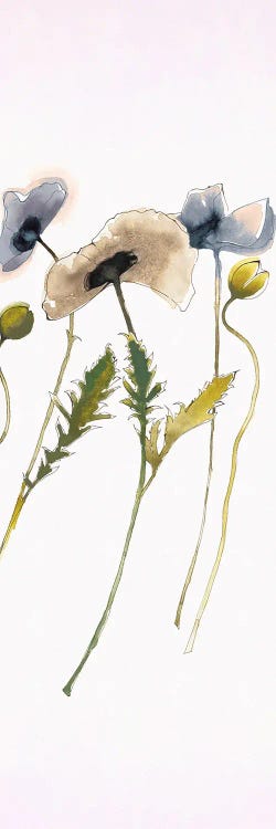 Autumn Orientals Panel III Blue by Shirley Novak wall art