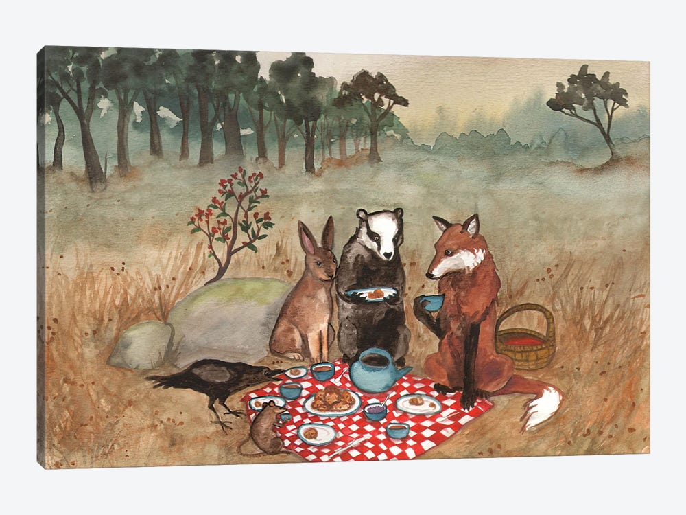 The Fox's Picnic by Nakisha VanderHoeven 1-piece Art Print