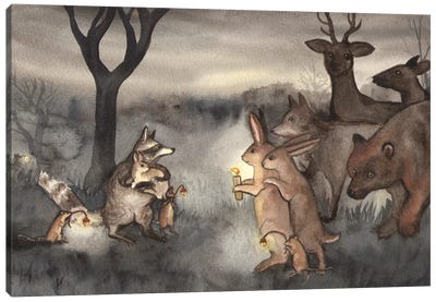 The Search Party Canvas Art Print - Rabbit Art