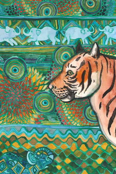 Tiger Mosaic by Nakisha VanderHoeven canvas print