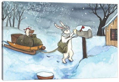 Winter Delivery Canvas Art Print - Nakisha VanderHoeven