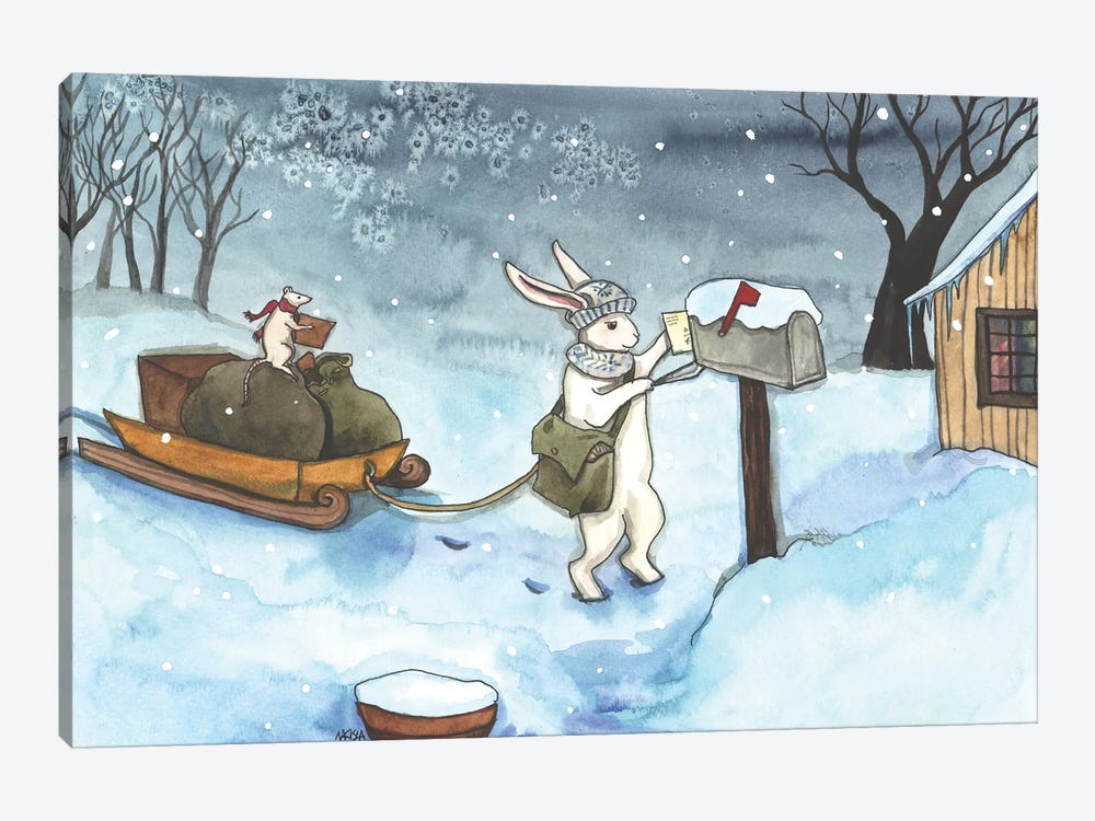 Winter Delivery by Nakisha VanderHoeven 1-piece Canvas Art