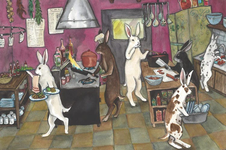 Restaurant Kitchen by Nakisha VanderHoeven wall art
