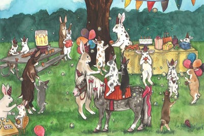 Birthday Party by Nakisha VanderHoeven multi panel art