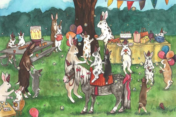 Canvas Print: Birthday Party by Nakisha VanderHoeven