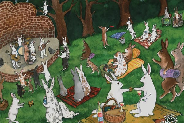 Animal Illustrations: Concert In The Park by Nakisha VanderHoeven