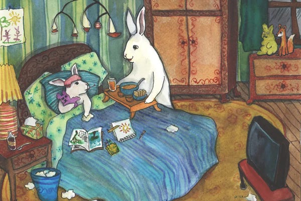 Animal Illustrations: Sick Day by Nakisha VanderHoeven