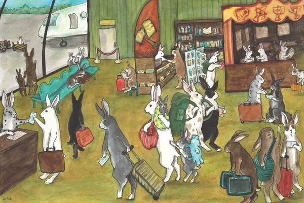 Animal Illustrations: At The Airport by Nakisha VanderHoeven