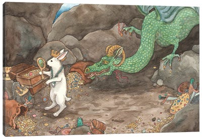 LWR And The Dragon Canvas Art Print - Nakisha VanderHoeven