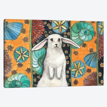 Bunny And Wallpaper Canvas Print #NVH15} by Nakisha VanderHoeven Canvas Print