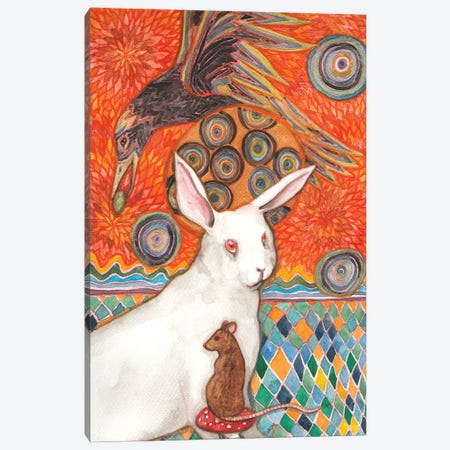 Bunny Mosaic Canvas Print #NVH17} by Nakisha VanderHoeven Canvas Art Print