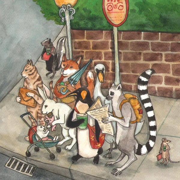 Penguins: Bus Stop by Nakisha VanderHoeven