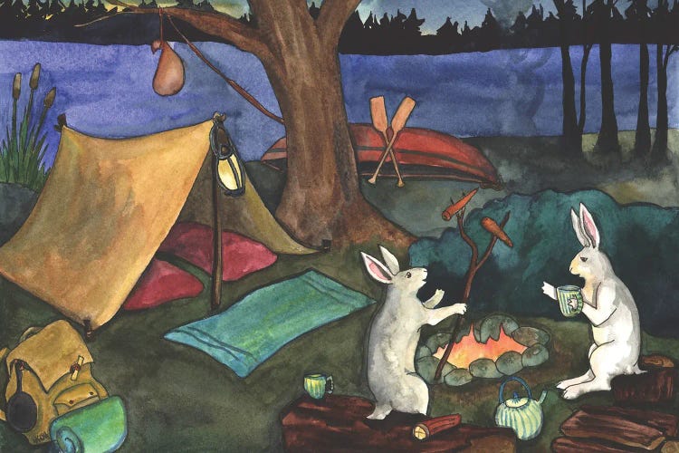 Camping By The River by Nakisha VanderHoeven wall art
