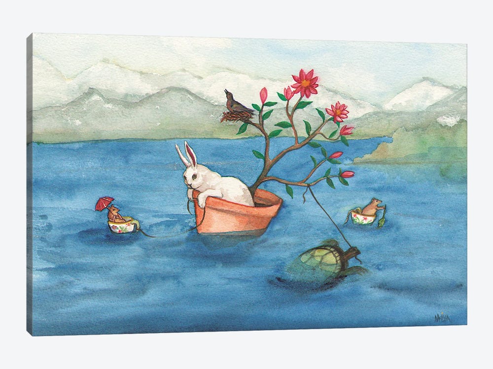 Crossing The Lake by Nakisha VanderHoeven 1-piece Canvas Wall Art
