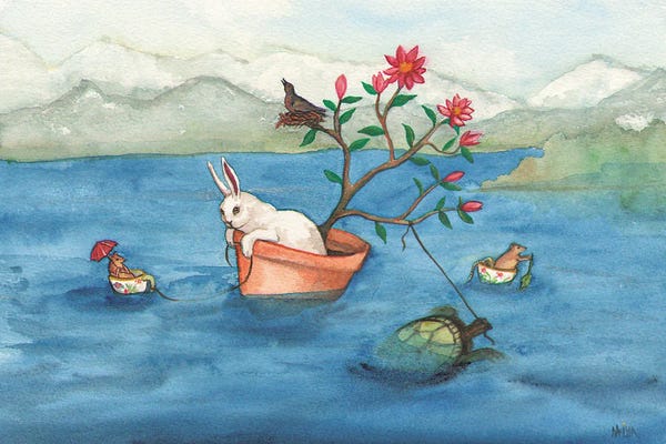 Turtles: Crossing The Lake by Nakisha VanderHoeven