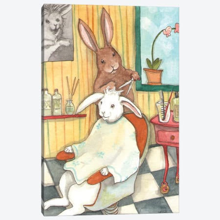 Hare Cut Canvas Print #NVH35} by Nakisha VanderHoeven Art Print