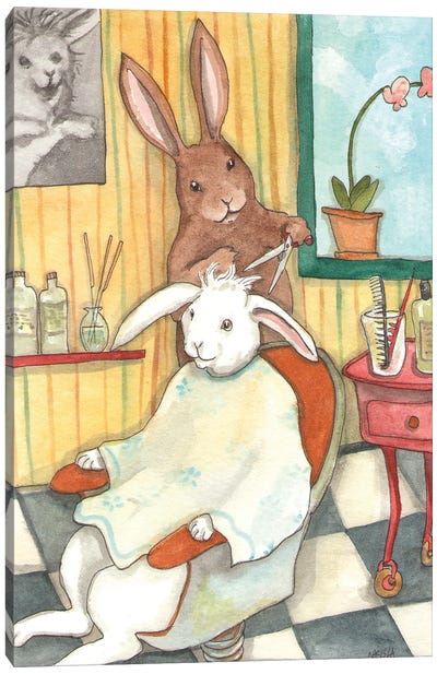 Hare Cut Canvas Art Print - Nakisha VanderHoeven