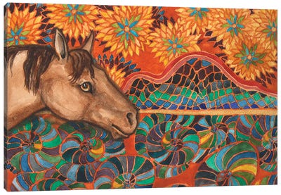 Horse Mosaic Canvas Art Print - Nakisha VanderHoeven