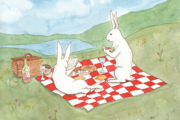 Rabbits: Out Picnic by Nakisha VanderHoeven