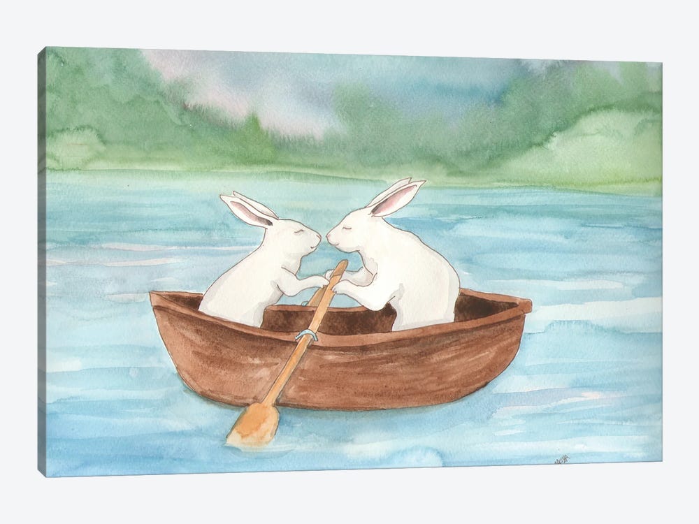 Our Row Boat by Nakisha VanderHoeven 1-piece Canvas Art